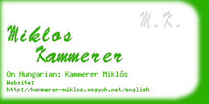 miklos kammerer business card