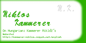 miklos kammerer business card